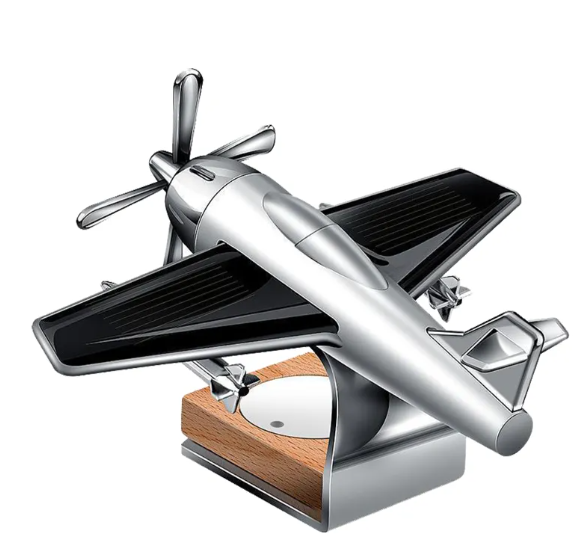 Solar Airplane Car Perfume Ornament – Moving Dashboard Decor