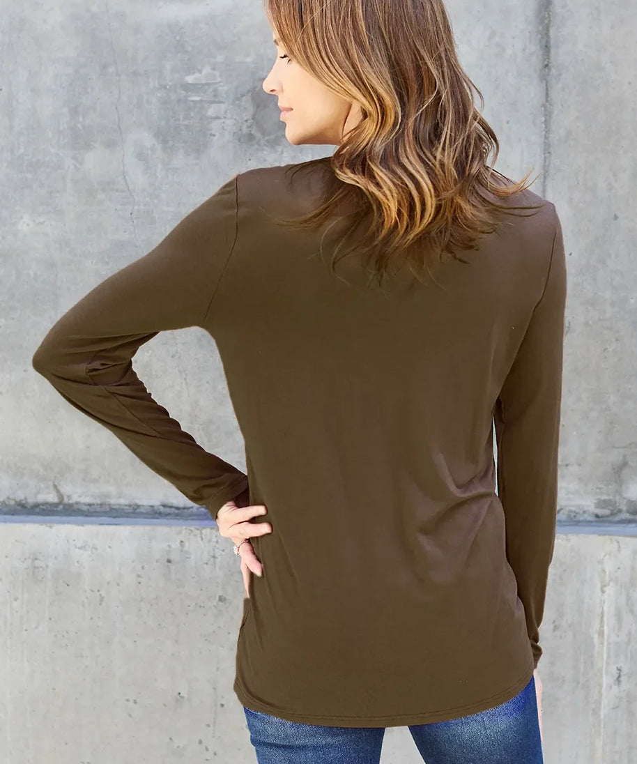 Basic Bae Full Size Round Neck Long Sleeve Top