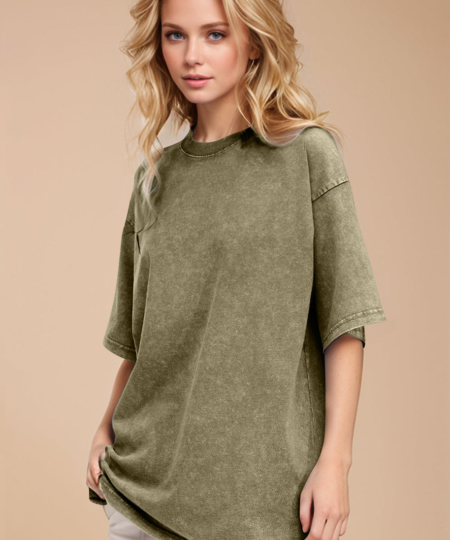 Basic Bae Round Neck Half Sleeve T-Shirt