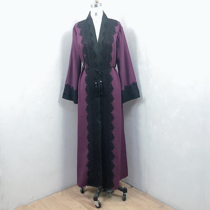 Muslim Women's Lace Dress and Cardigan Robe
