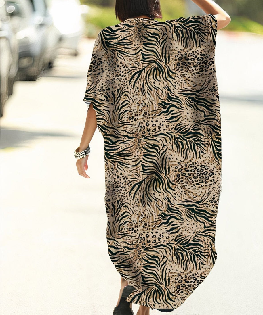 Wide Dress -Animal Print