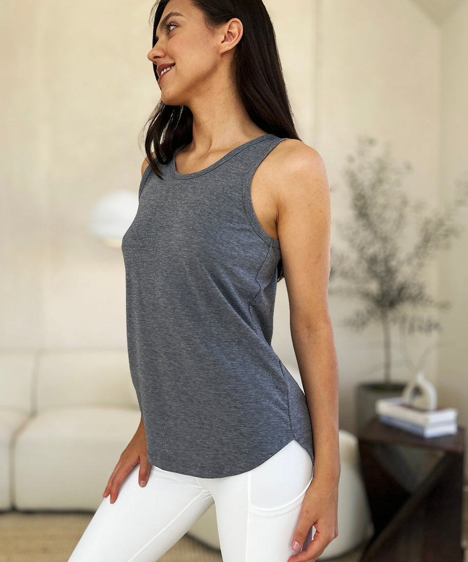 Basic Bae Full Size Round Neck Curved Hem Tank