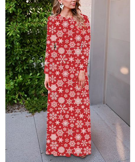 Christmas Printed Dress for Women