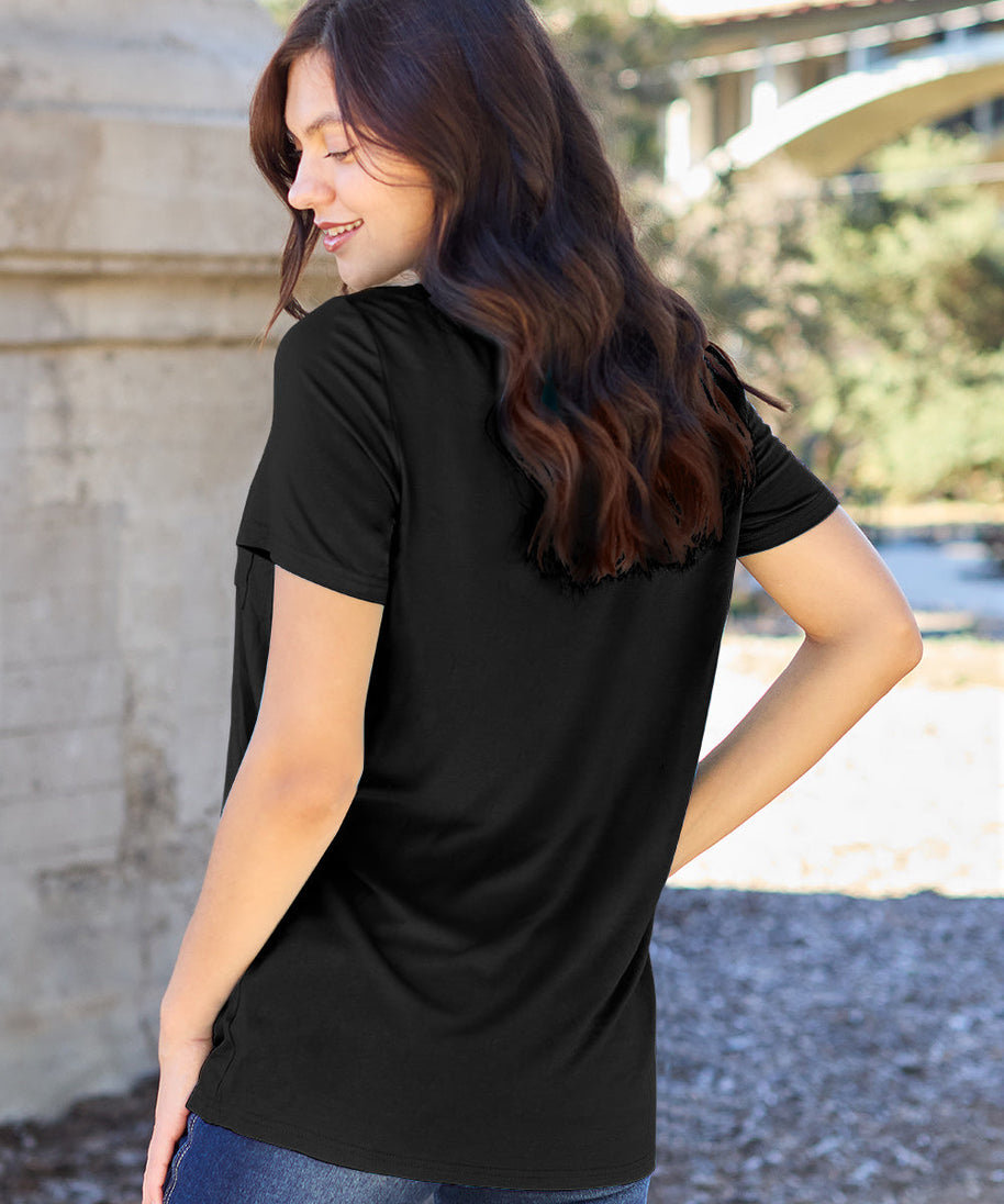 Basic Bae Bamboo Full Size  V-Neck Short Sleeve T-Shirt