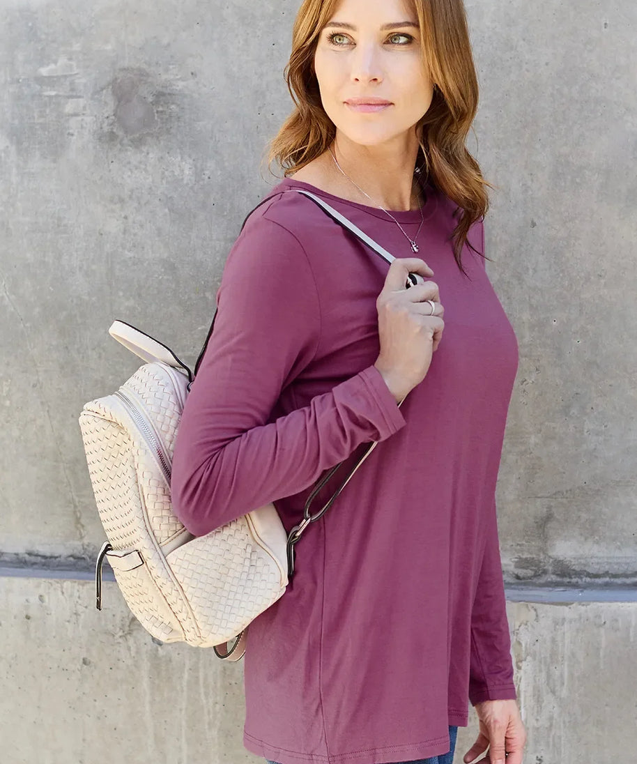 Basic Bae Full Size Round Neck Long Sleeve Top
