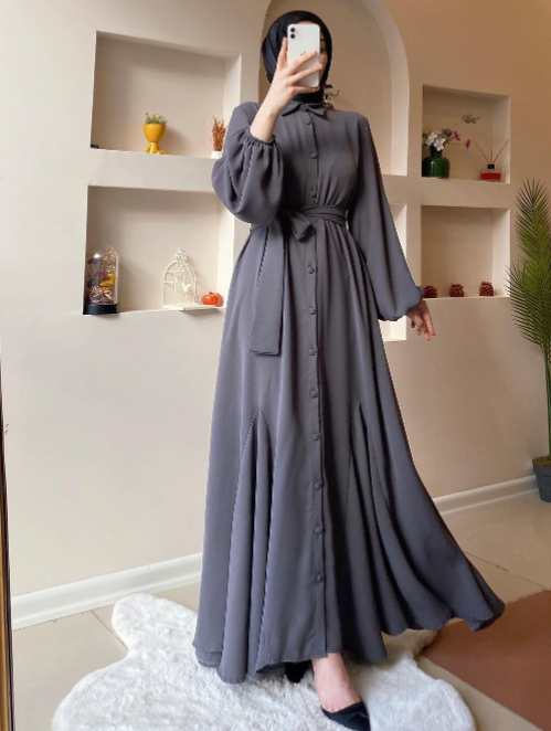 Solid Color Dress for Muslim Women