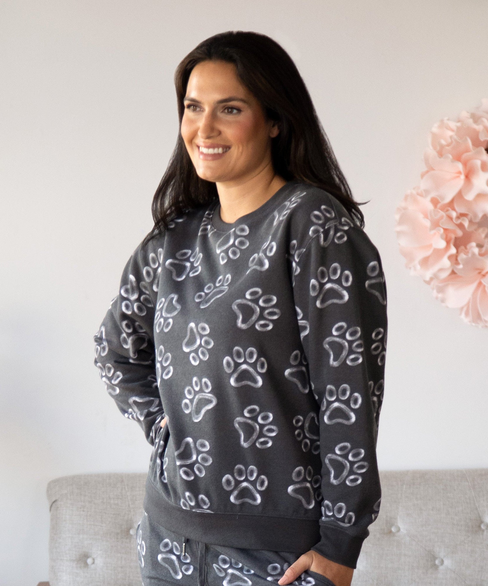 All Over Chalk Paw Sweatshirt