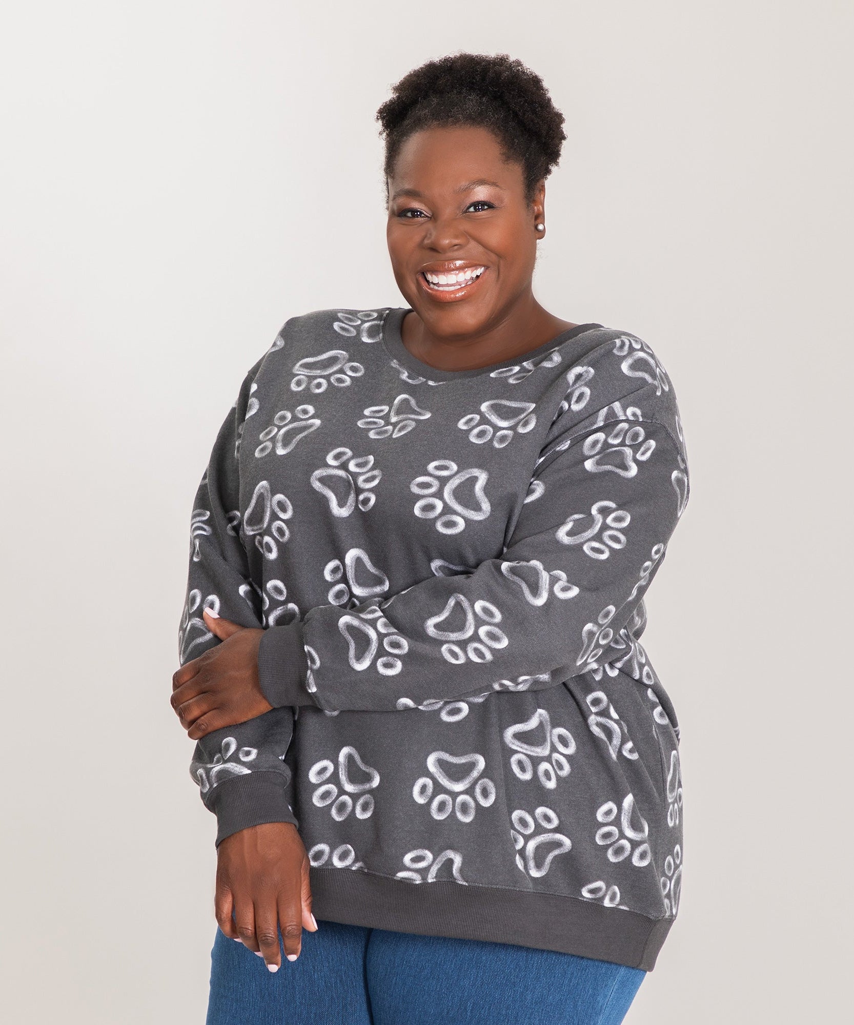 All Over Chalk Paw Sweatshirt