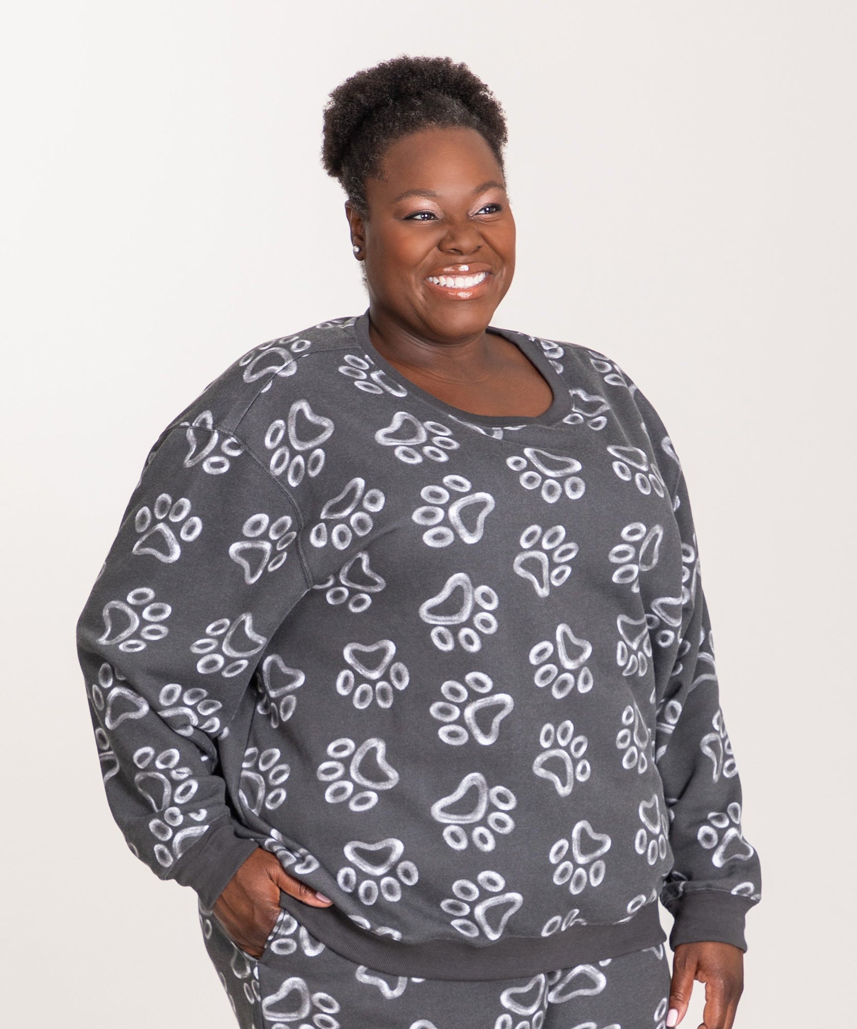All Over Chalk Paw Sweatshirt