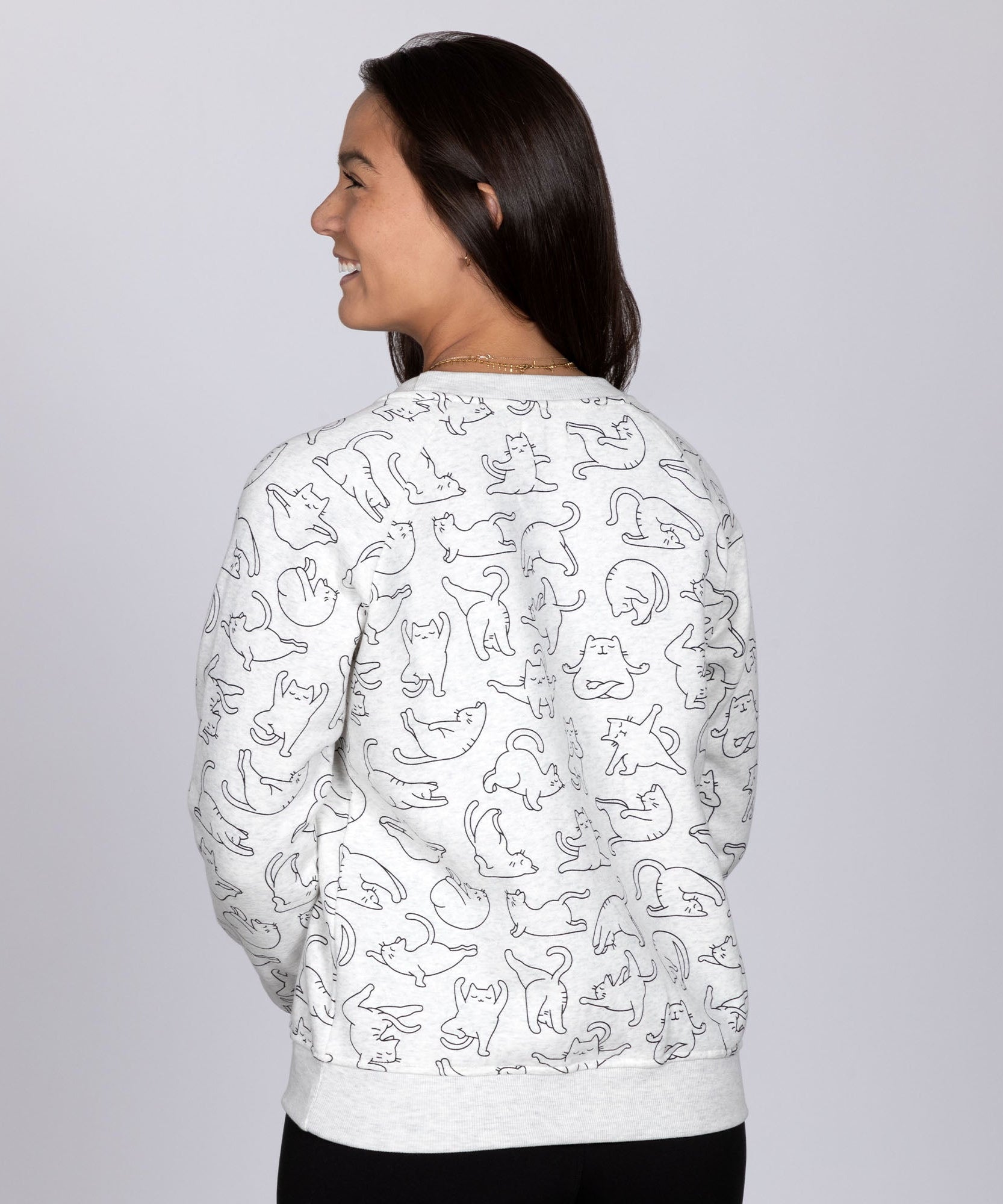 Cat Yoga Crew Sweatshirt