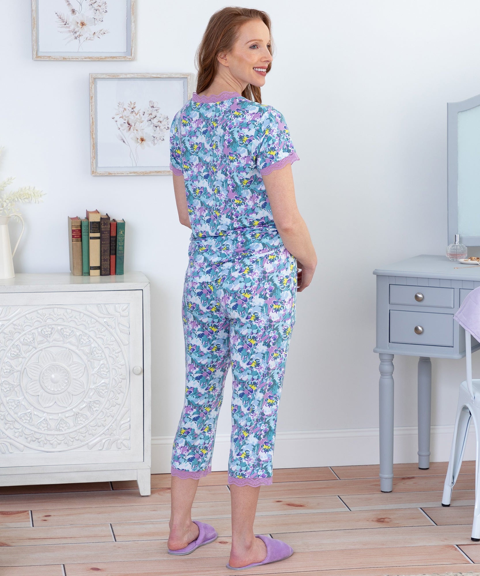 Marble Paw Garden Soft Touch Pajama Set