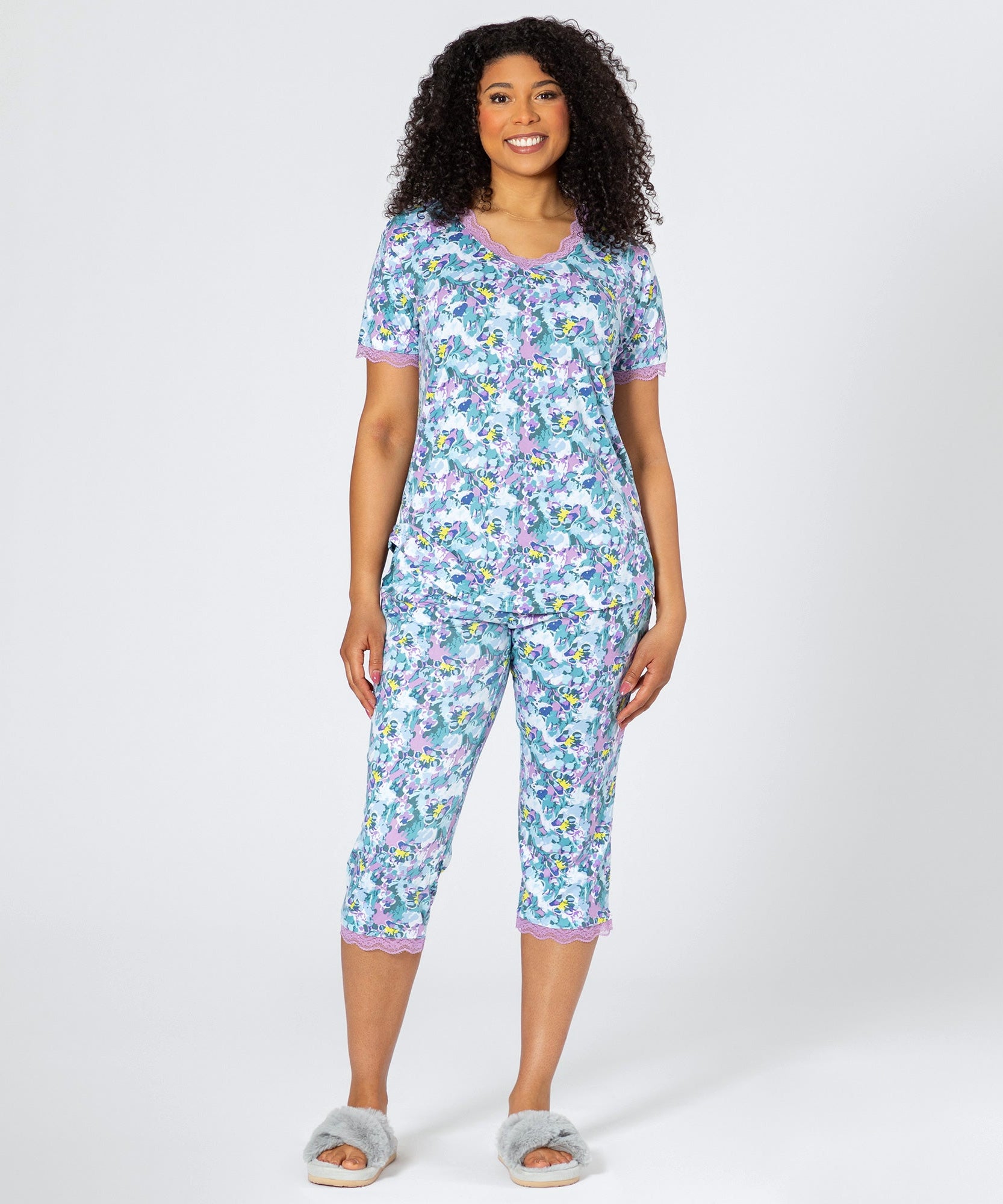 Marble Paw Garden Soft Touch Pajama Set
