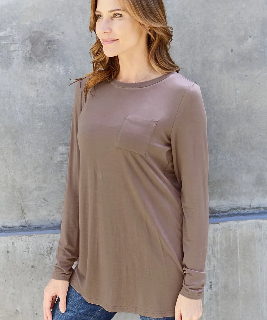 Basic Bae Full Size Round Neck Long Sleeve Top