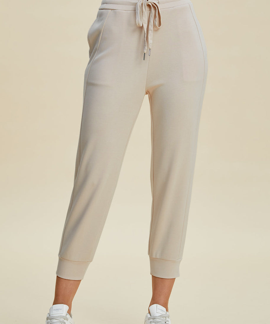 Basic Bae Full Size Air Scuba Drawstring High Waist Cropped Pants