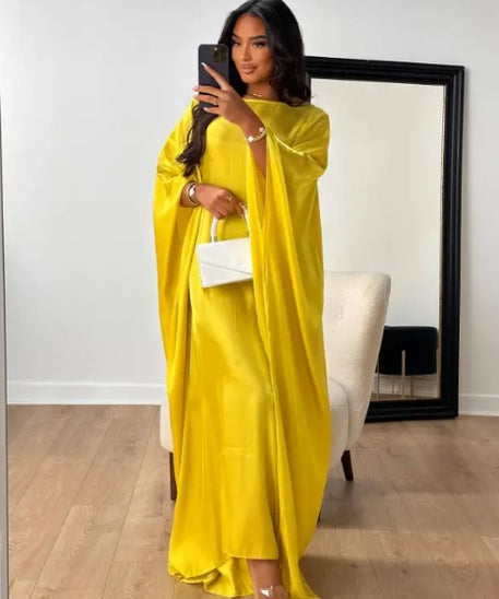 Abaya Muslim Evening Dress for Women – Luxury Butterfly Embellished Dubai & Turkey Style | 20 Colors