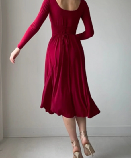Women Elegant Long Sleeves Dress