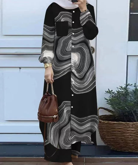 Muslim-Inspired Long Sleeve Shirt and Pants Set