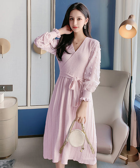 Elegant Women's Knitted Dress Sweater Dress