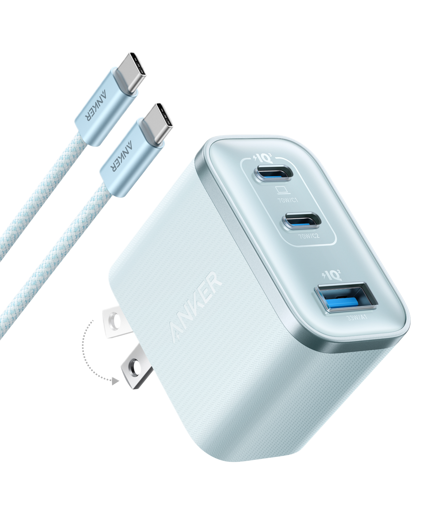 Anker Nano Charger (70W, 3 Ports)