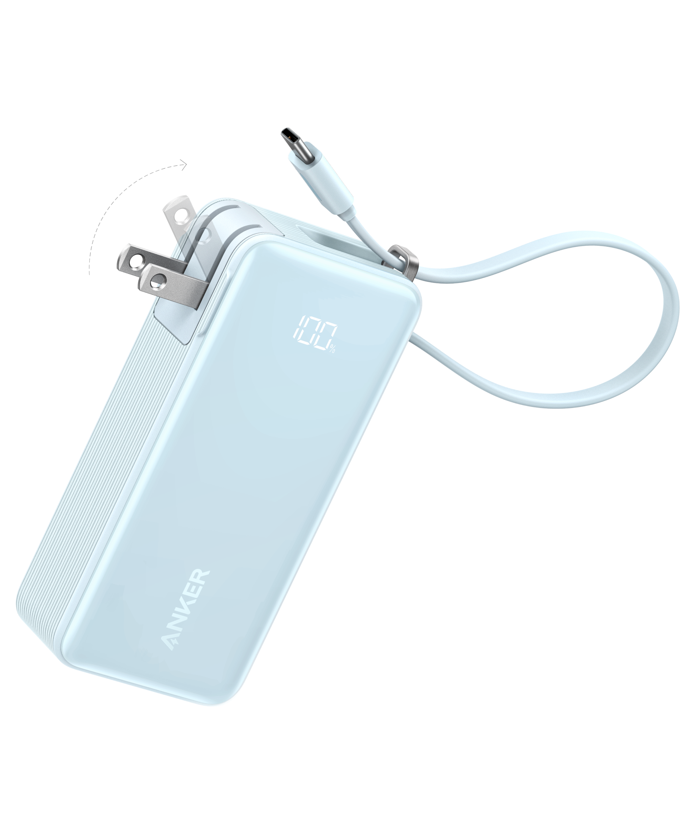 Anker Power Bank (10K, Fusion, Built-In Cable)