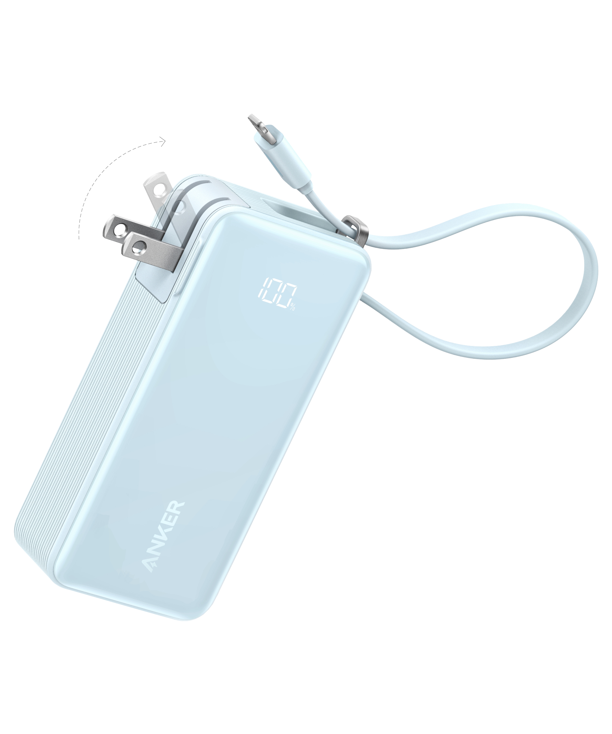 Anker Power Bank (10K, Fusion, Built-In Cable)