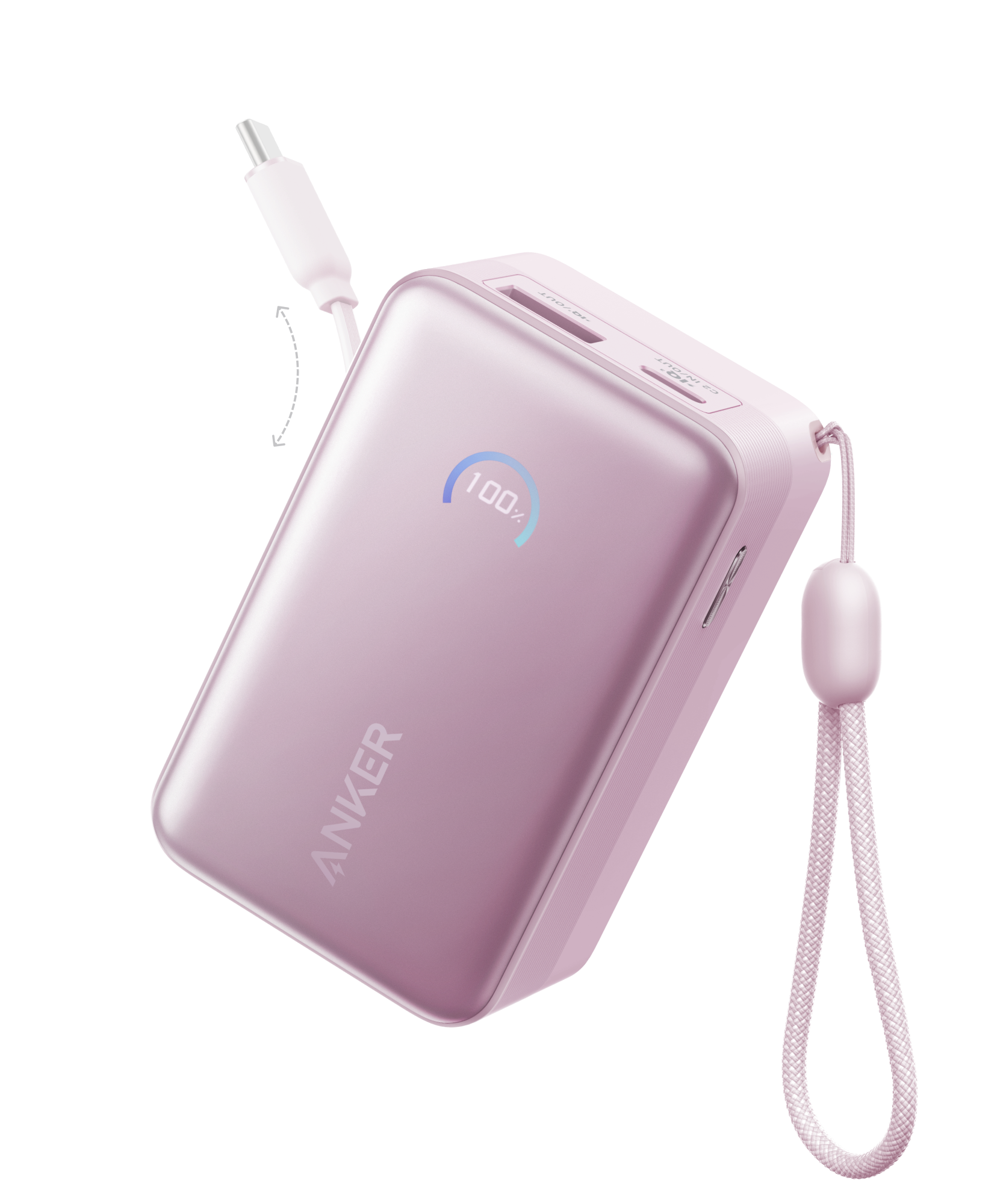 Anker Nano Power Bank (10K, 45W, Built-In Retractable USB-C Cable)