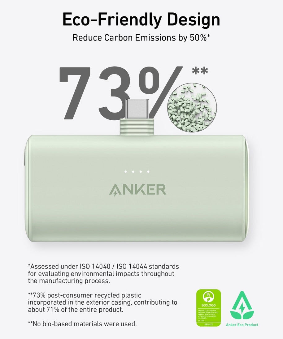 Anker Nano Power Bank (22.5W, Built-In USB-C Connector)