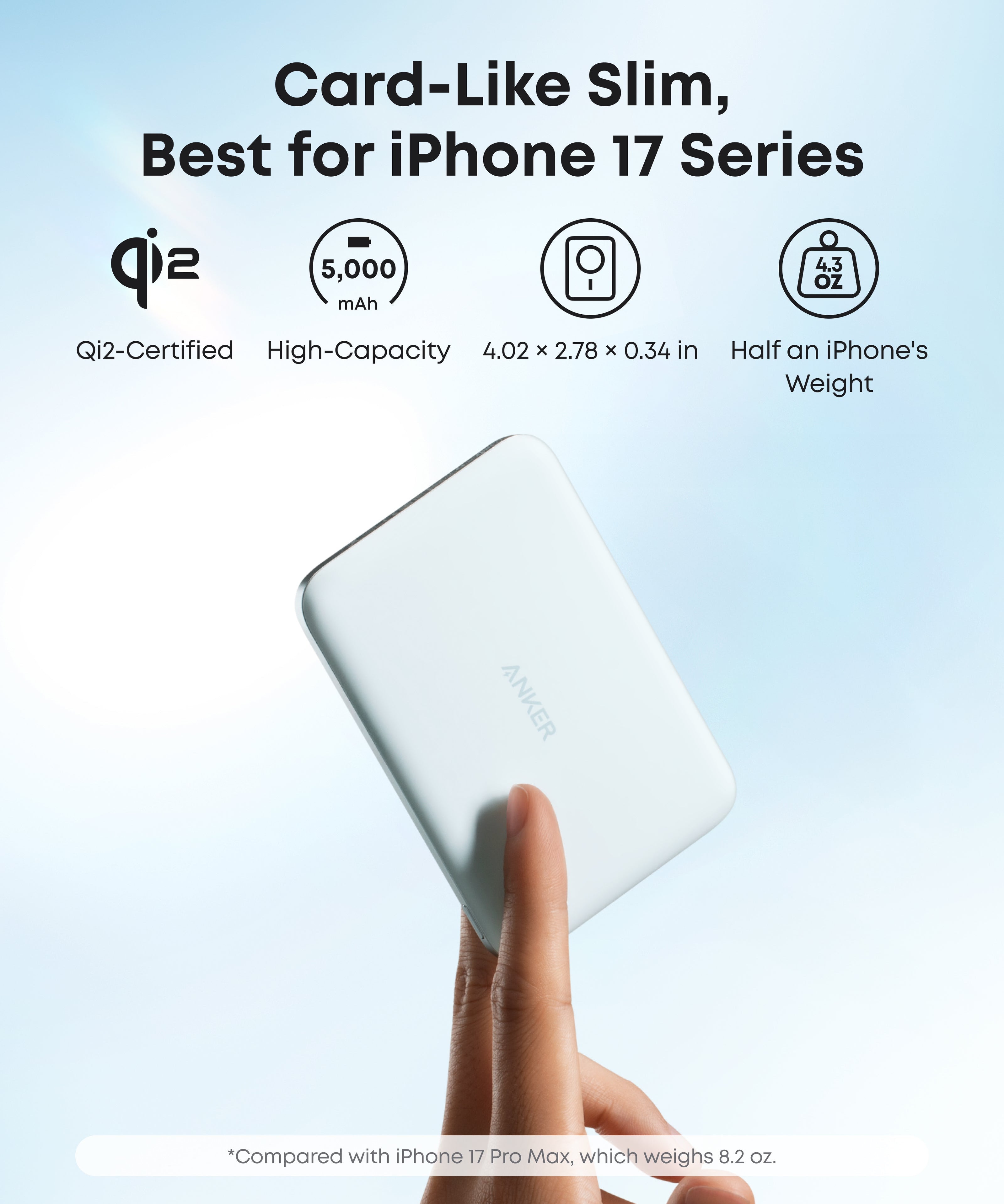Anker Nano Power Bank (5K, MagGo, Slim)