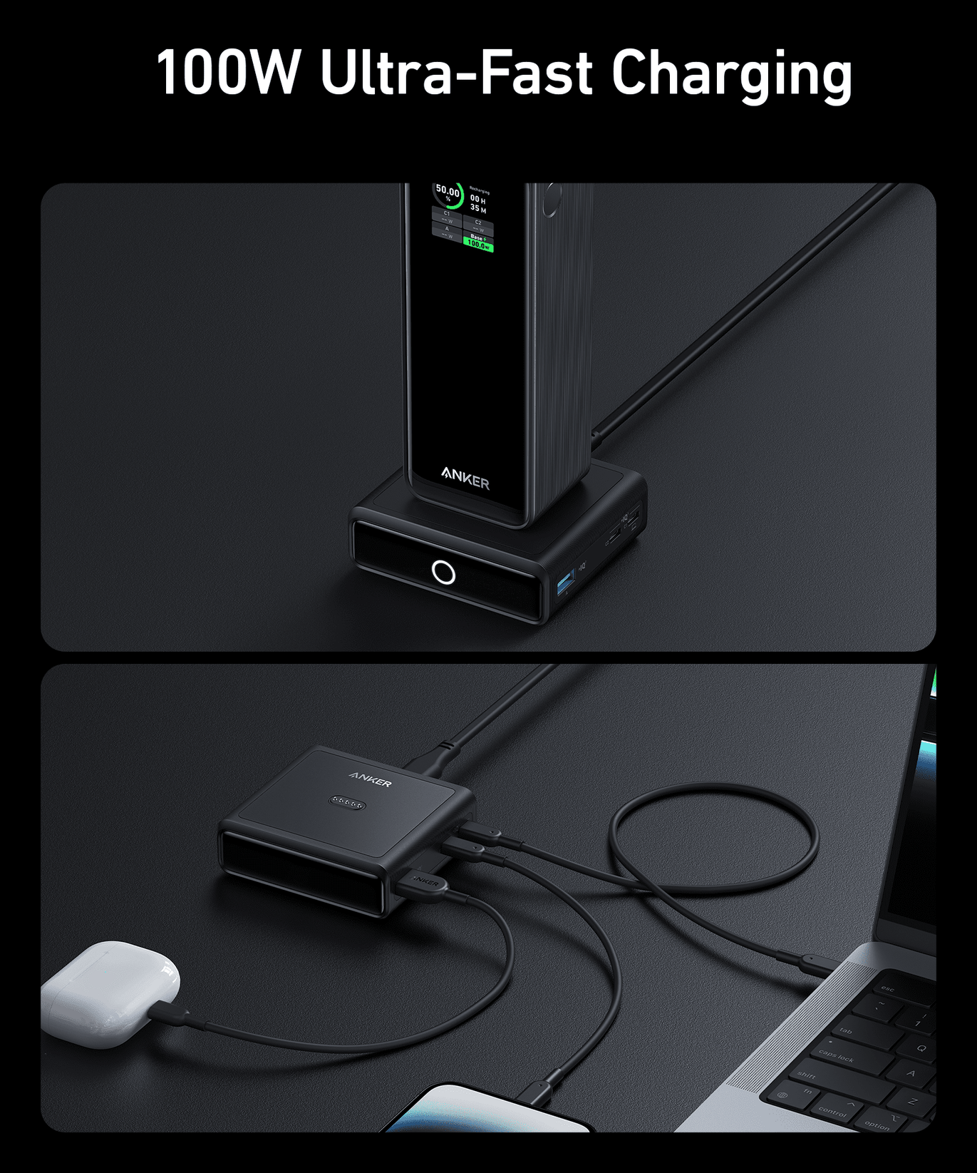 Anker 100W Charging Base for Anker Prime Power Bank