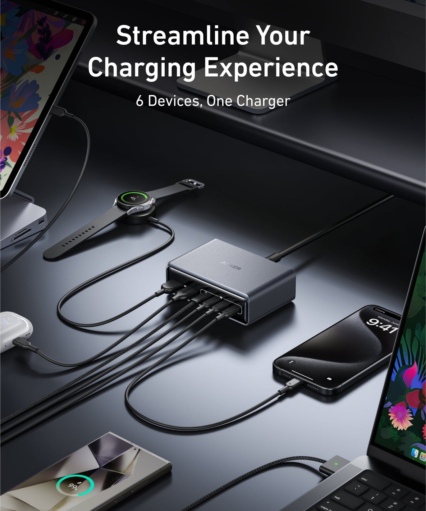 Anker Prime Charger (200W, 6 Ports, GaN)