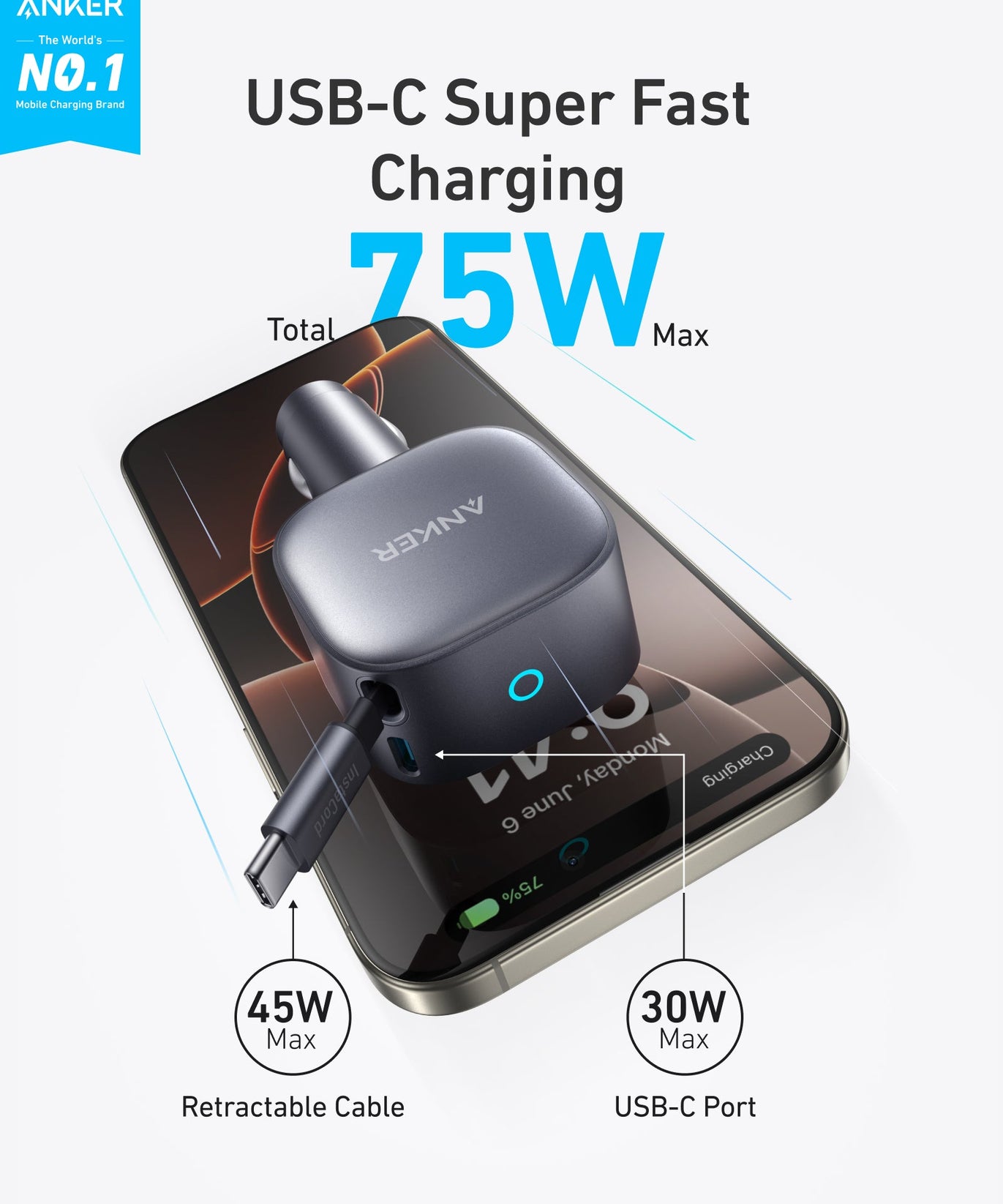 Anker Nano 75W Car Charger