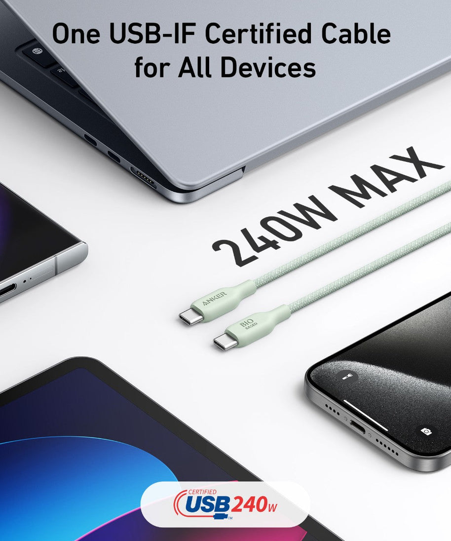 Anker <b>543</b> USB-C to USB-C Cable (Bio-Braided)