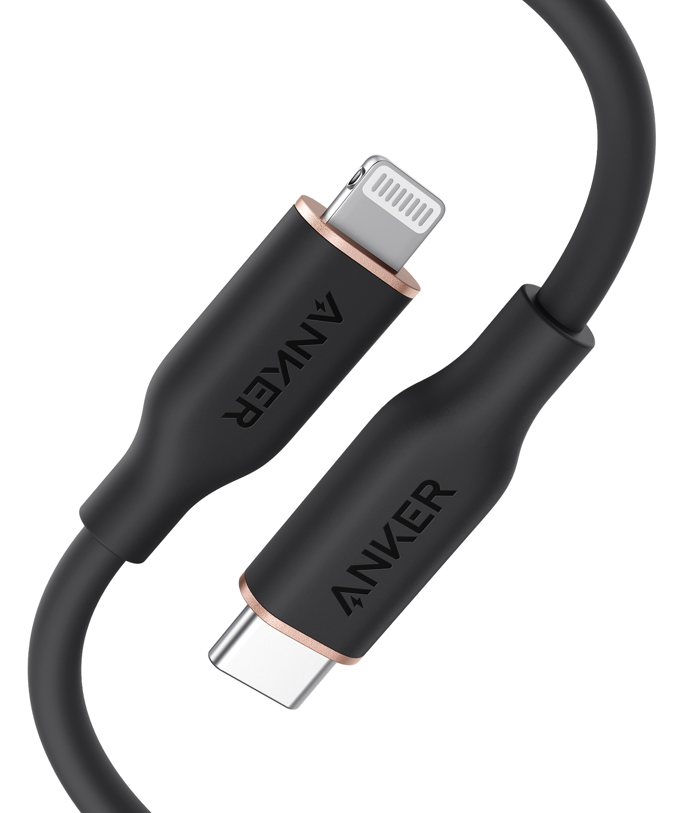 Anker <b>641</b> USB-C to Lightning Cable (Flow, 3 ft Silicone)