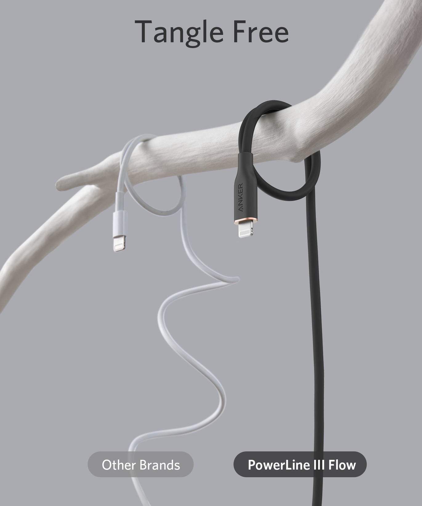 Anker <b>641</b> USB-C to Lightning Cable (Flow, 3 ft Silicone)