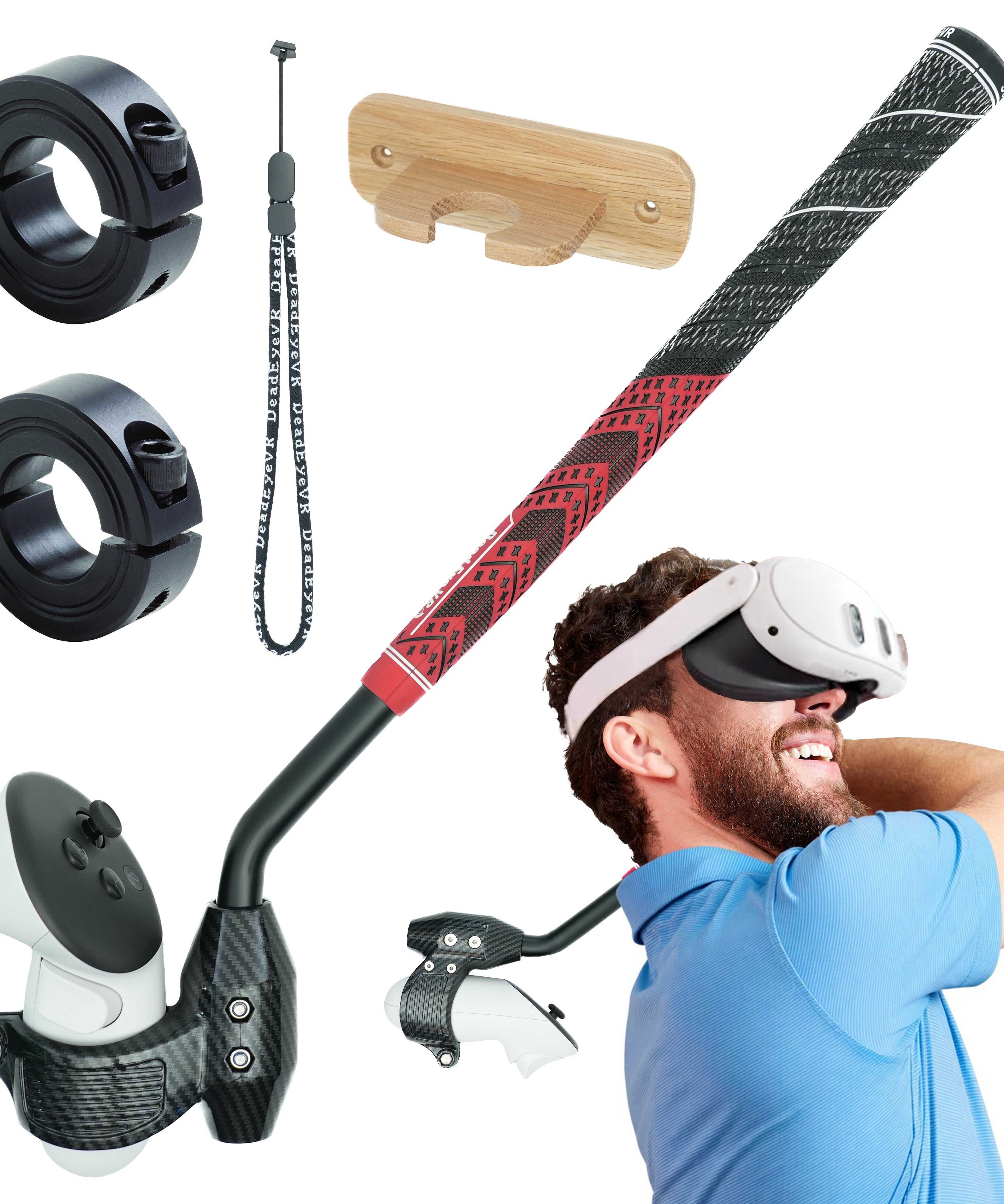 DriVR Ace - VR Golf Club Handle Accessory - Compatible with Quest 3/3s and Pro