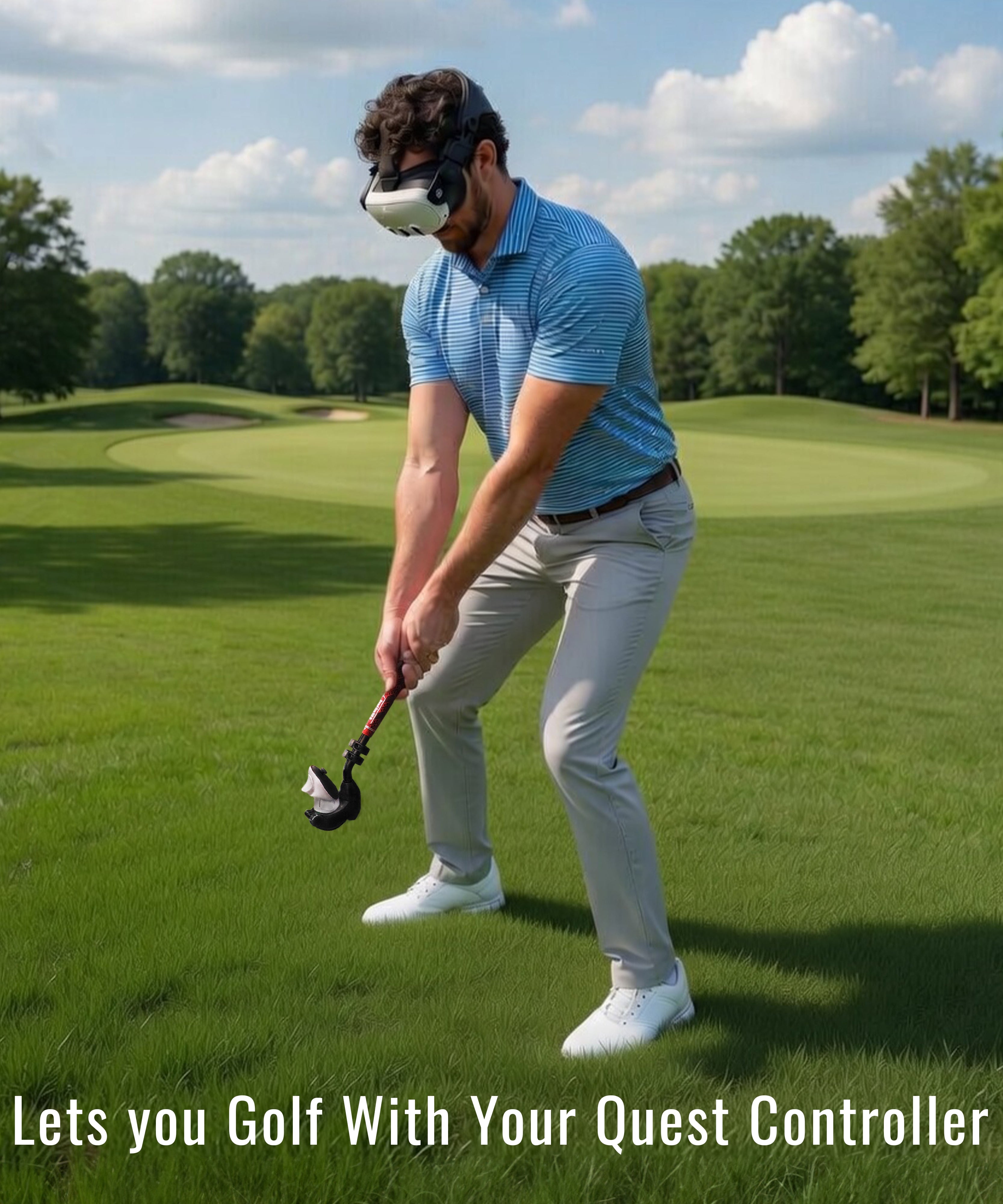 DriVR Ace - VR Golf Club Handle Accessory - Compatible with Quest 3/3s and Pro
