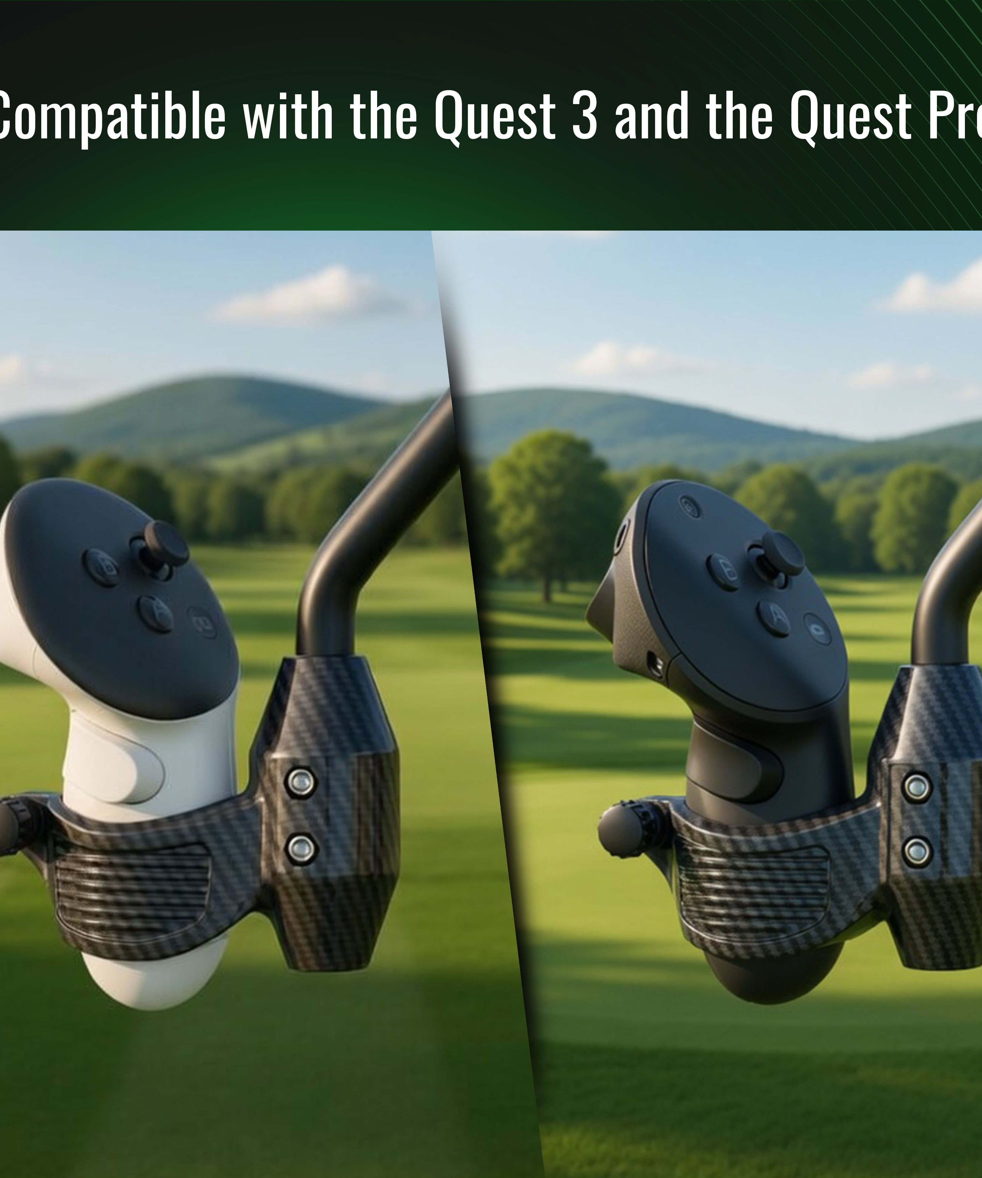 DriVR Ace - VR Golf Club Handle Accessory - Compatible with Quest 3/3s and Pro