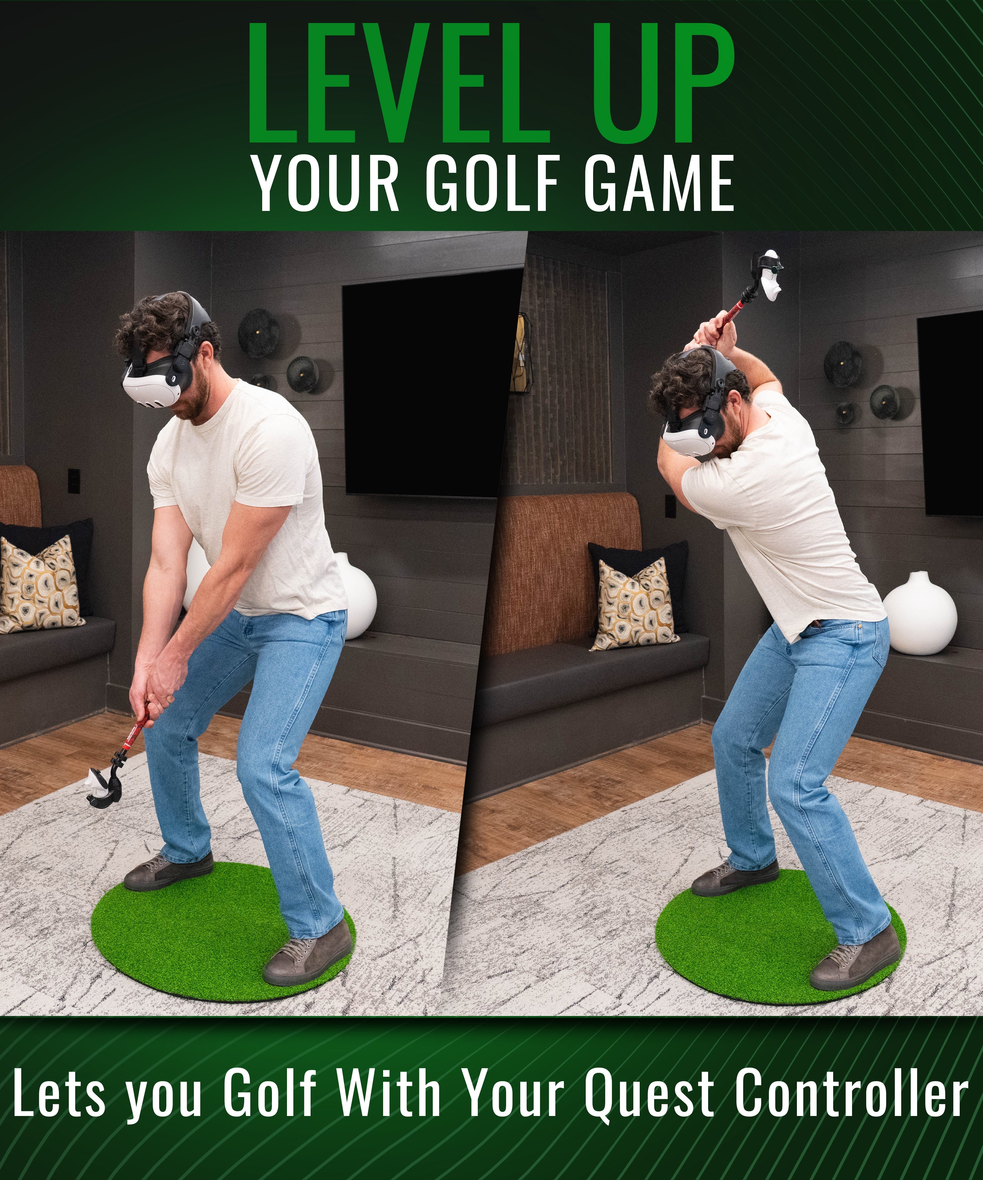 DriVR Ace - VR Golf Club Handle Accessory - Compatible with Quest 3/3s and Pro - For GOLF+