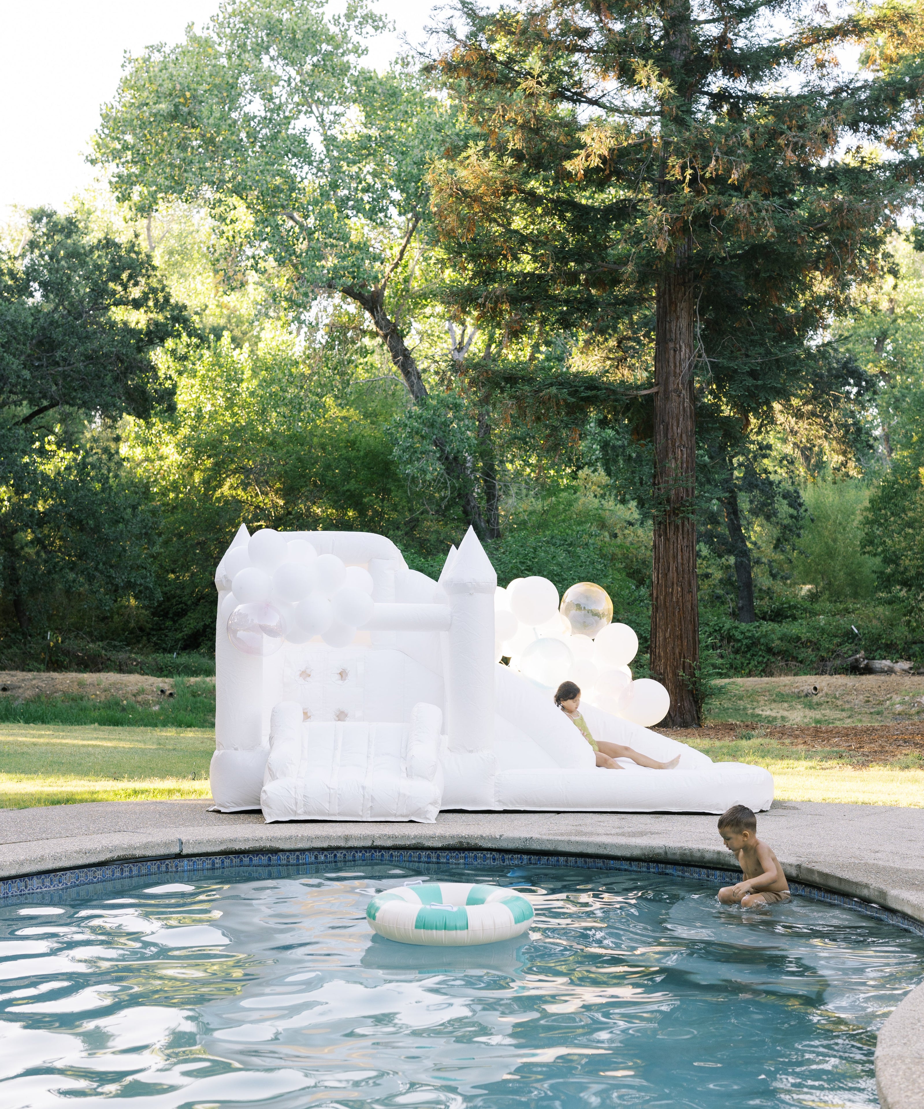 Mini Ella - White COMBO Bounce and Splash Water Slide
