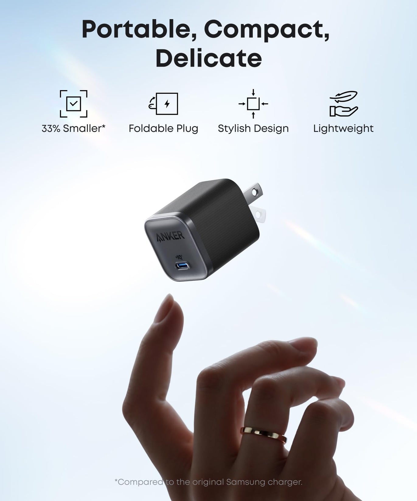 Anker Nano Charger (45W) with USB-C to USB-C Cable