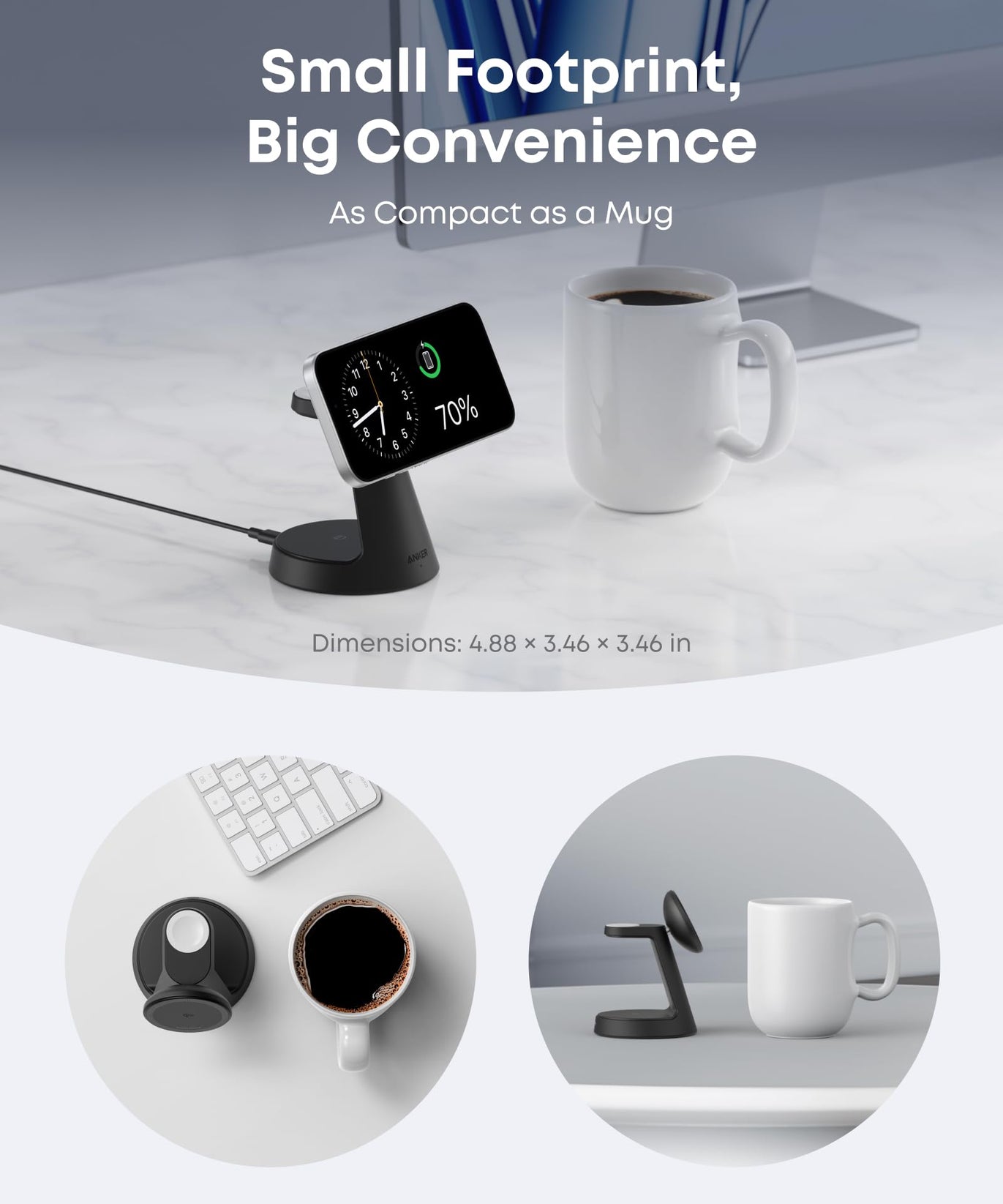 Anker MagGo Wireless Charging Station (3-in-1, Dock Stand)