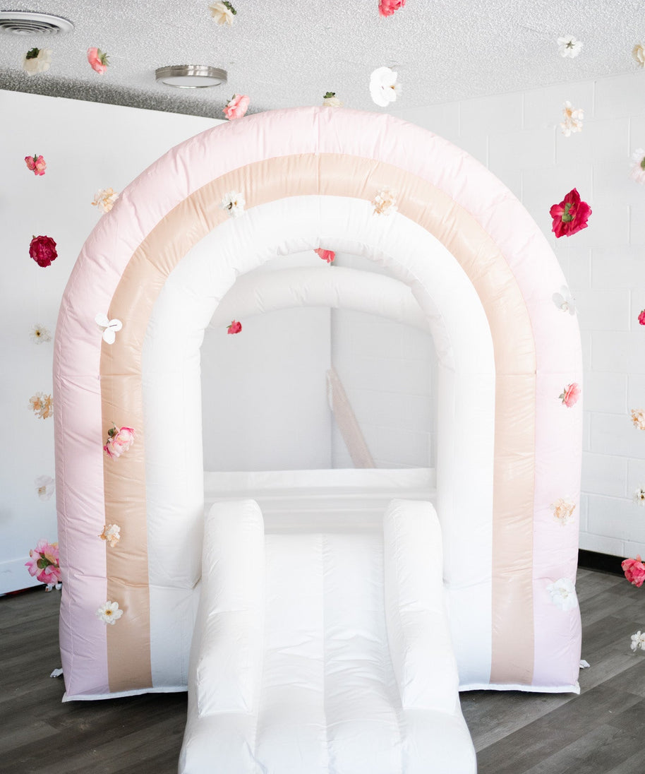Mini Sherbet - Pink Rainbow Bounce House