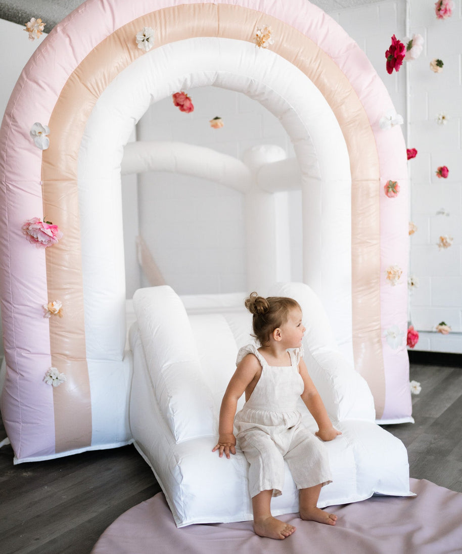 Mini Sherbet - Pink Rainbow Bounce House