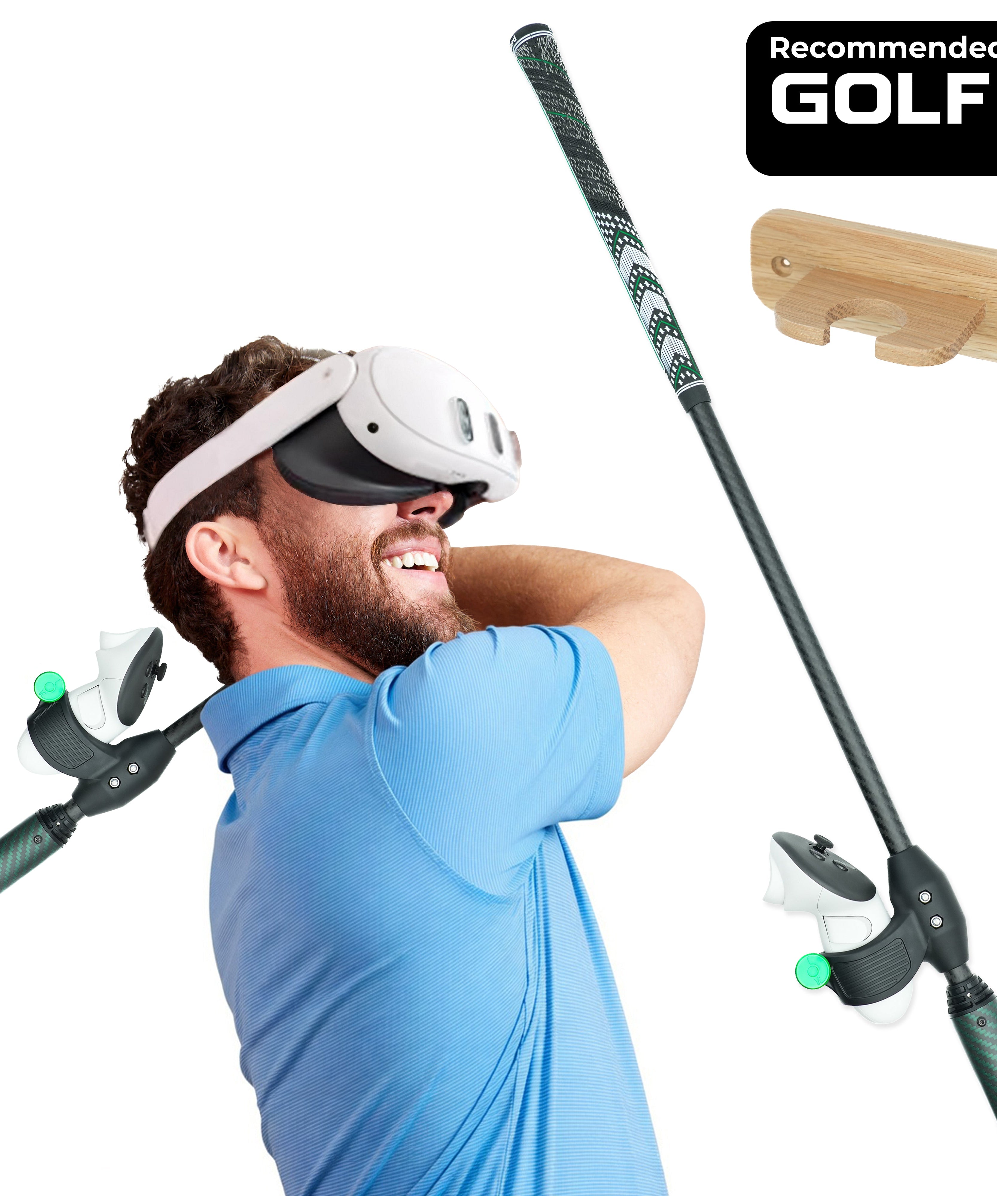 DriVR Elite - Adjustable VR Weighted Golf Club Handle Accessory - Compatible with Quest 2, 3/3s, and Pro
