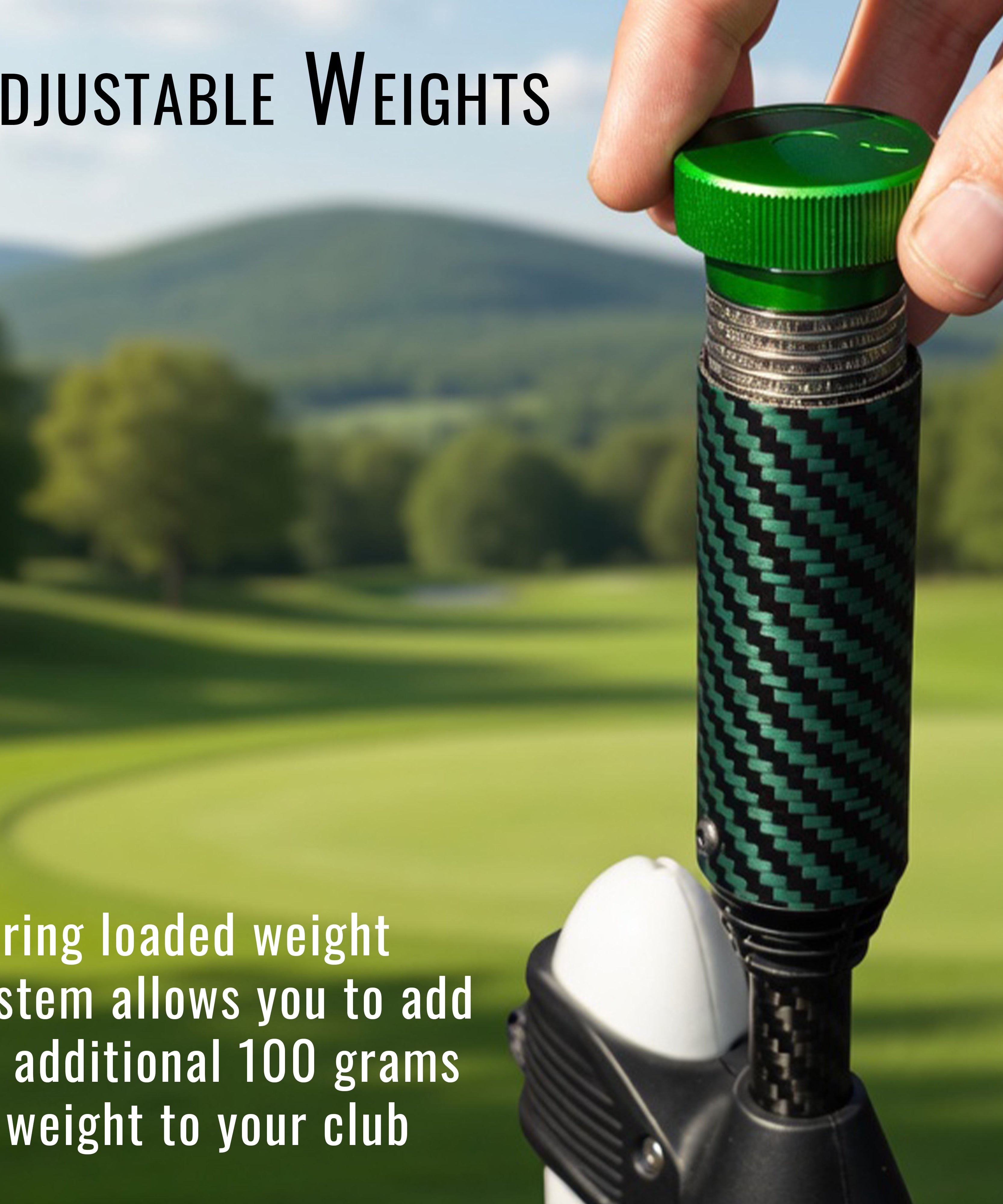 DriVR Elite Mini -  Adjustable VR Weighted Golf Club Handle Accessory - Compatible with Quest 2, 3/3s, and Pro