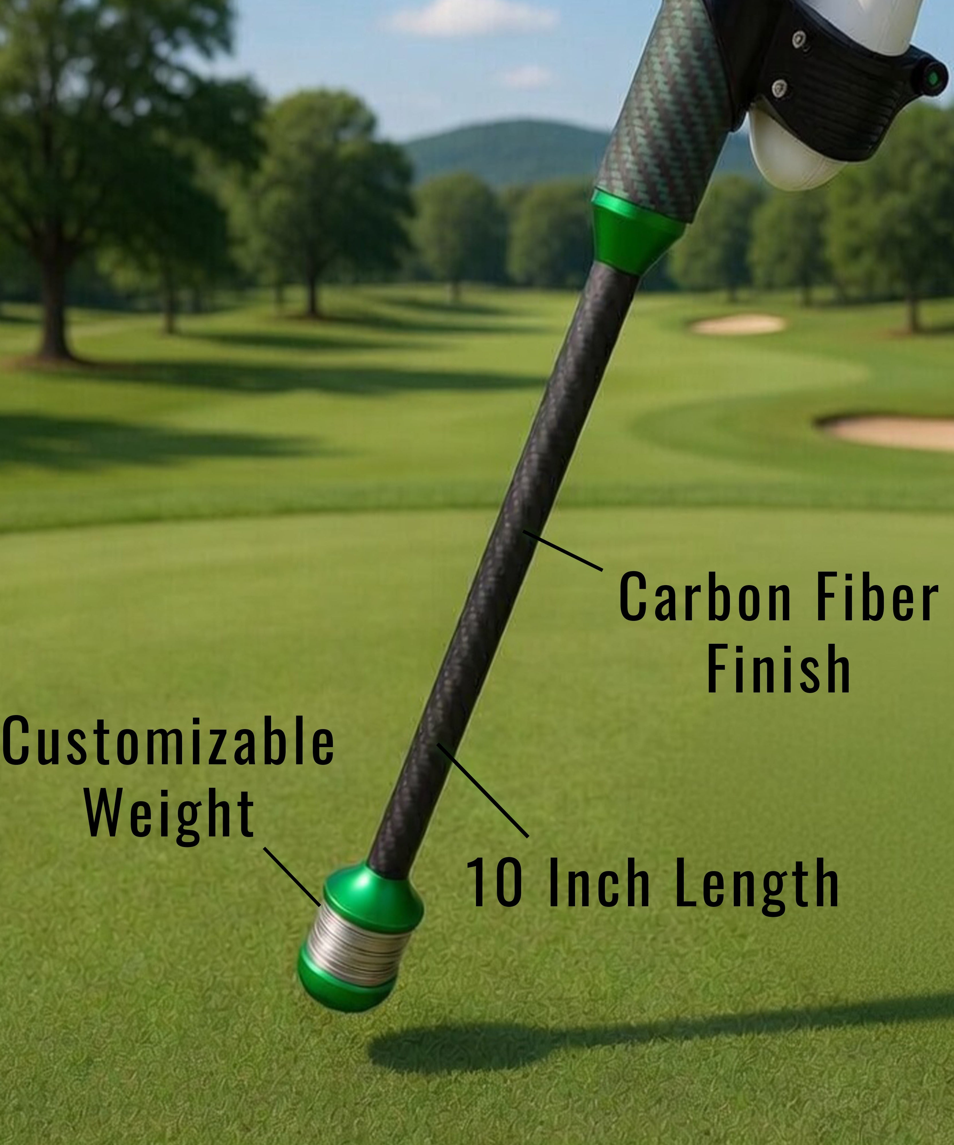 DriVR Elite - Adjustable VR Weighted Golf Club Handle Accessory - Compatible with Quest 2, 3/3s, and Pro