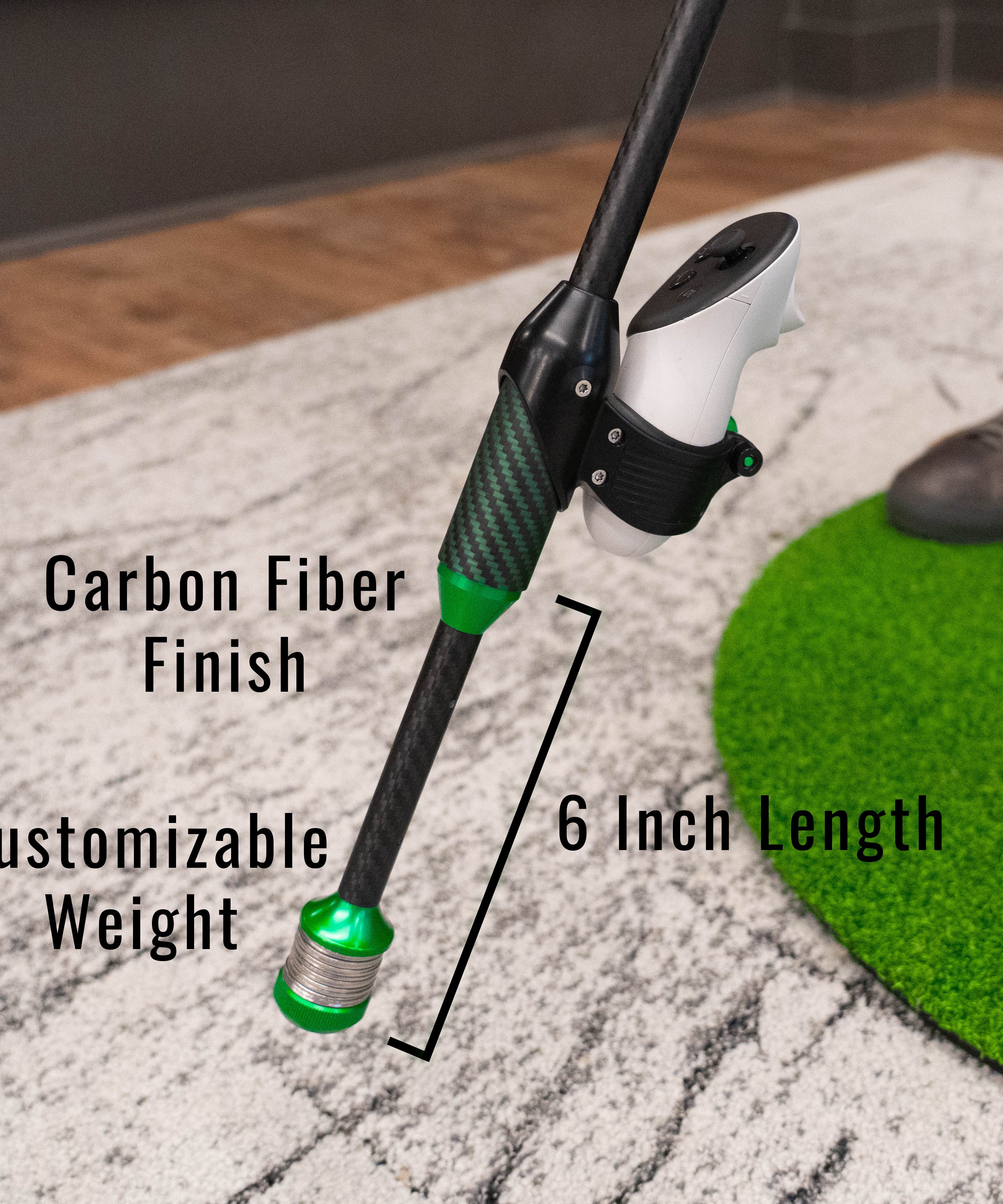 DriVR Elite Mini -  Adjustable VR Weighted Golf Club Handle Accessory - Compatible with Quest 2, 3/3s, and Pro - For GOLF+