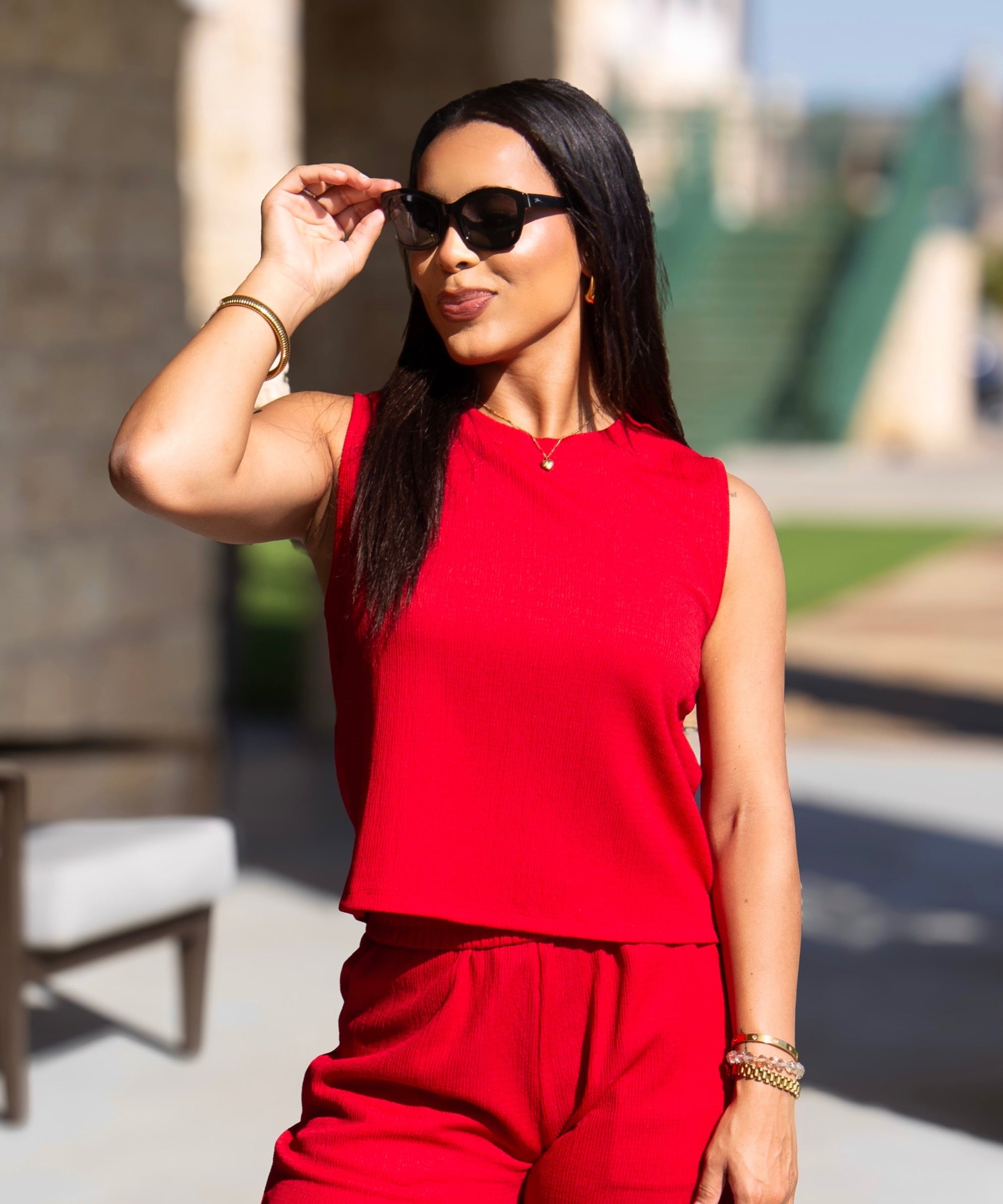 The Earhart Top, Red