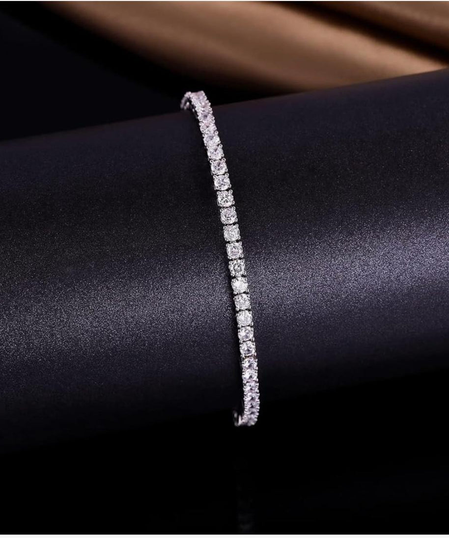 6.00 CTW AGI Certified Lab-Grown Diamond Tennis Bracelet in 14K Yellow or White Gold | G/VS Clarity