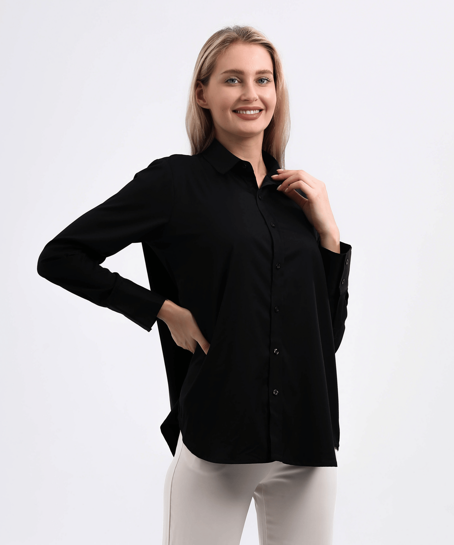 Classic Button Down Maternity Shirt